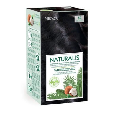 Vopsea de par vegana fara amoniac, Saten Inchis Intens 3.0, Naturalis, Neva, 150 ml