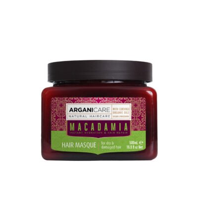 Masca reparatoare cu ulei de macadamia pentru par uscat si deteriorat, Arganicare, 500 ml