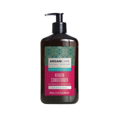 Balsam fortifiant si nutritiv cu Cheratina, pentru par deteriorat, tratat chimic si termic, Arganicare, 400 ml