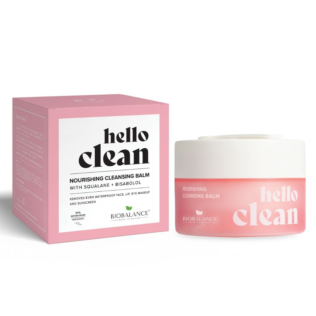 Balsam de curatare faciala cu squalane si bisabolol, pentru ten sensibil sau cu roseata, Hello Clean, Bio Balance, 100 ml