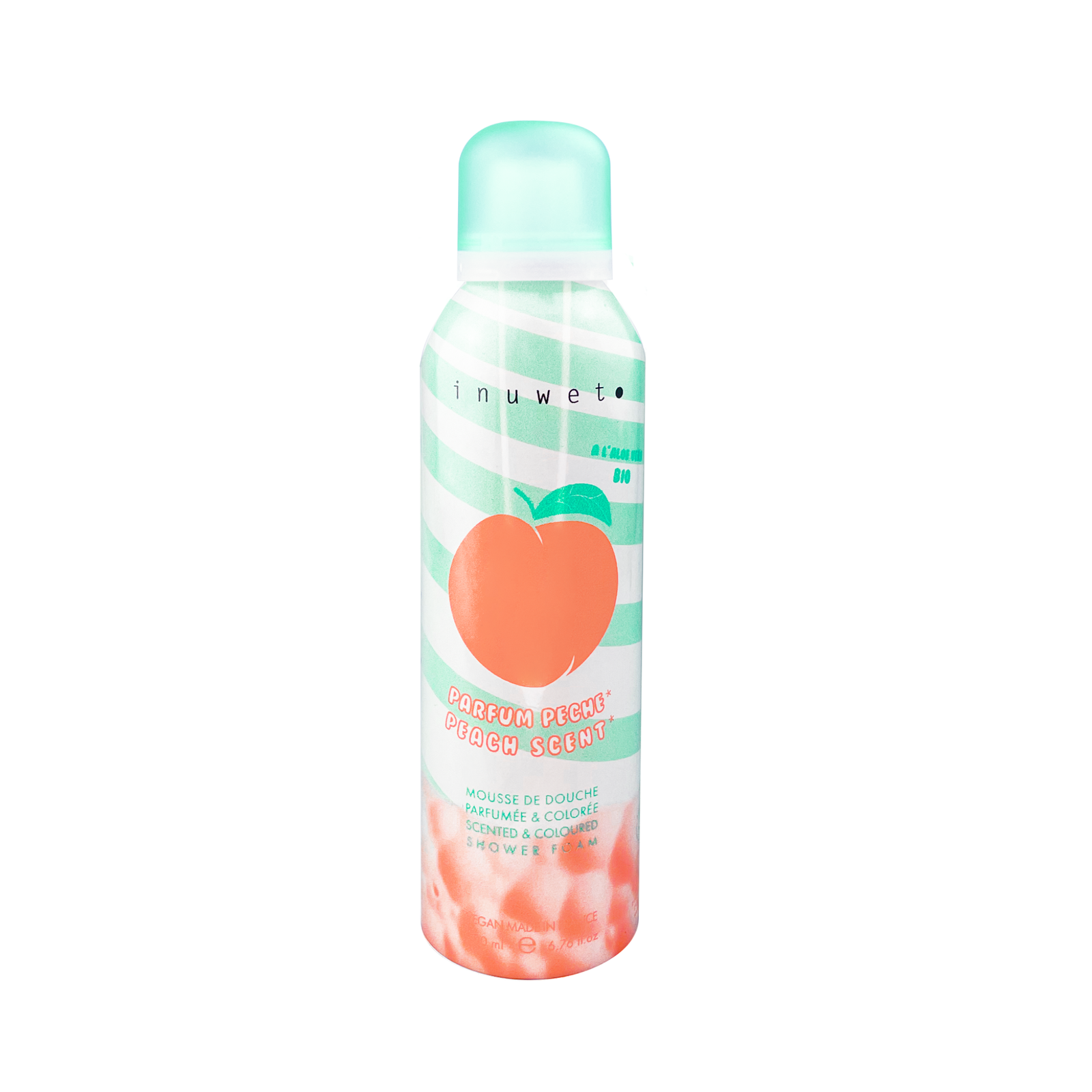 Spuma de baie cu parfum de piersica, Inuwet, 200 ml