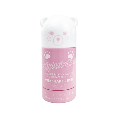 Masca stick hidratanta pentru fata, cu argila alba si parfum milkshake de cirese, Inuwet, 30 ml