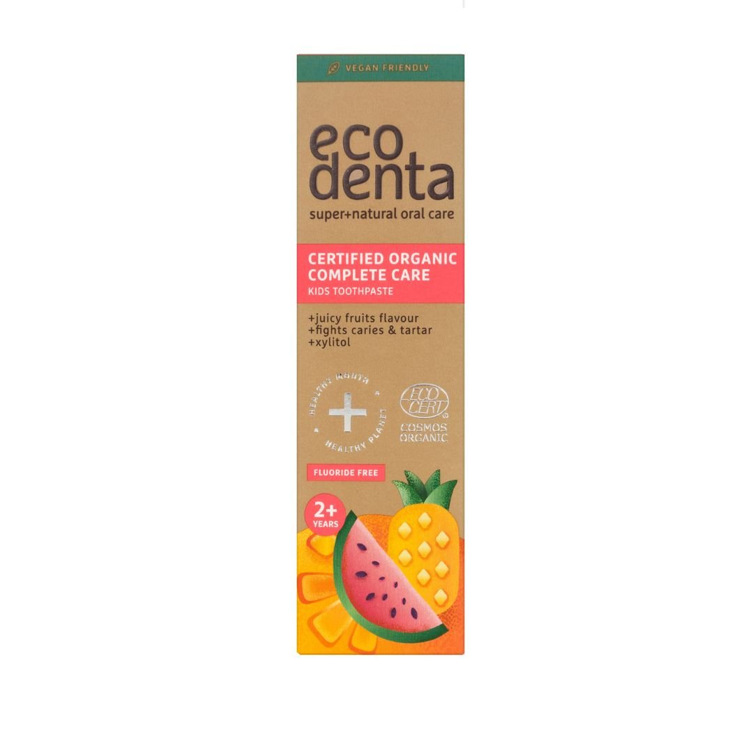 Pasta de dinti organica pentru copii cu suc de fructe, Ecodenta, 75 ml - imagine 2