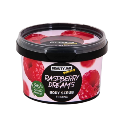 Scrub pentru corp cu efect de fermitate, Raspberry Dreams, Beauty Jar Yummy, 360 g