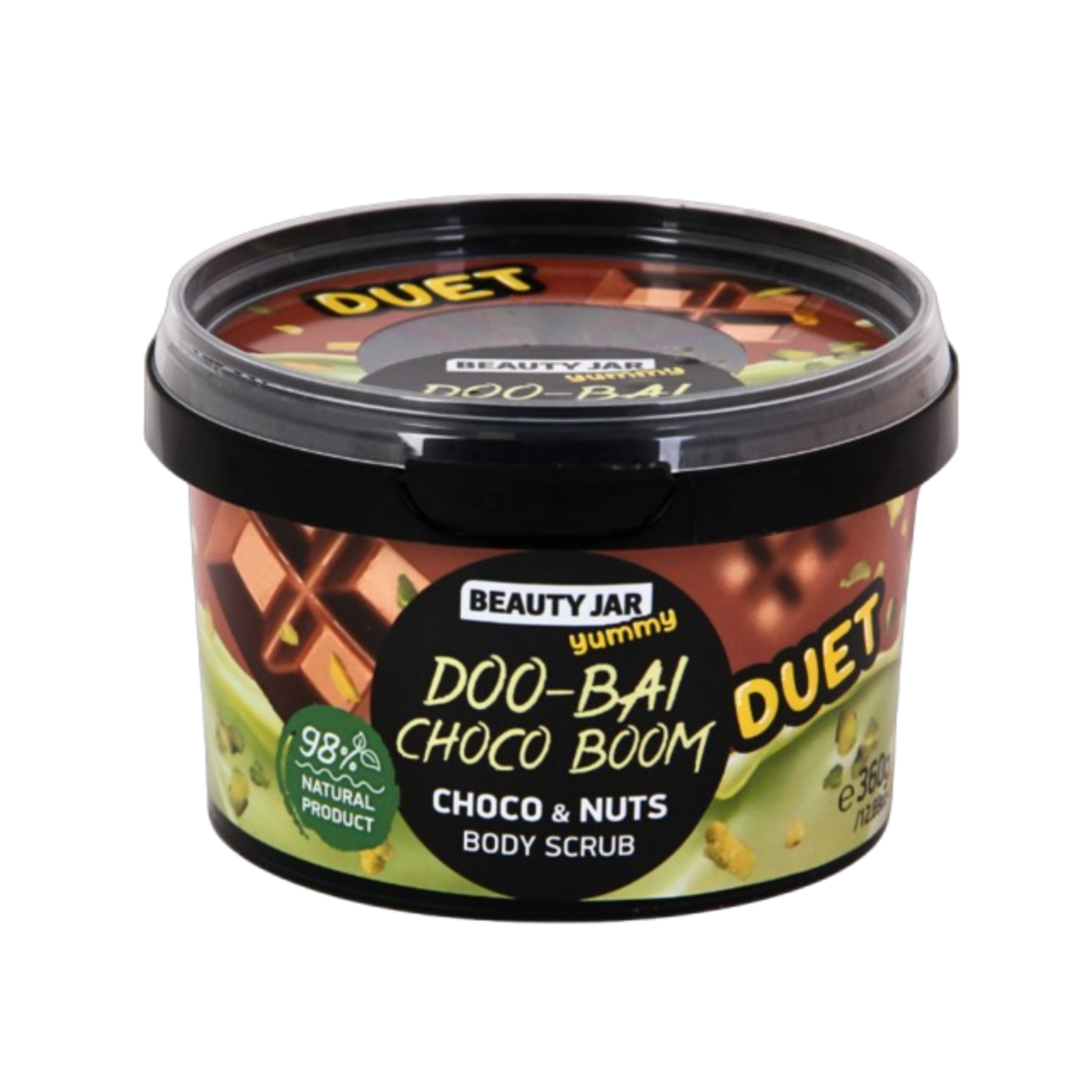 Scrub hidratant pentru corp, Doo-Bai Choco Boom, Beauty Jar Yummy, 360 g