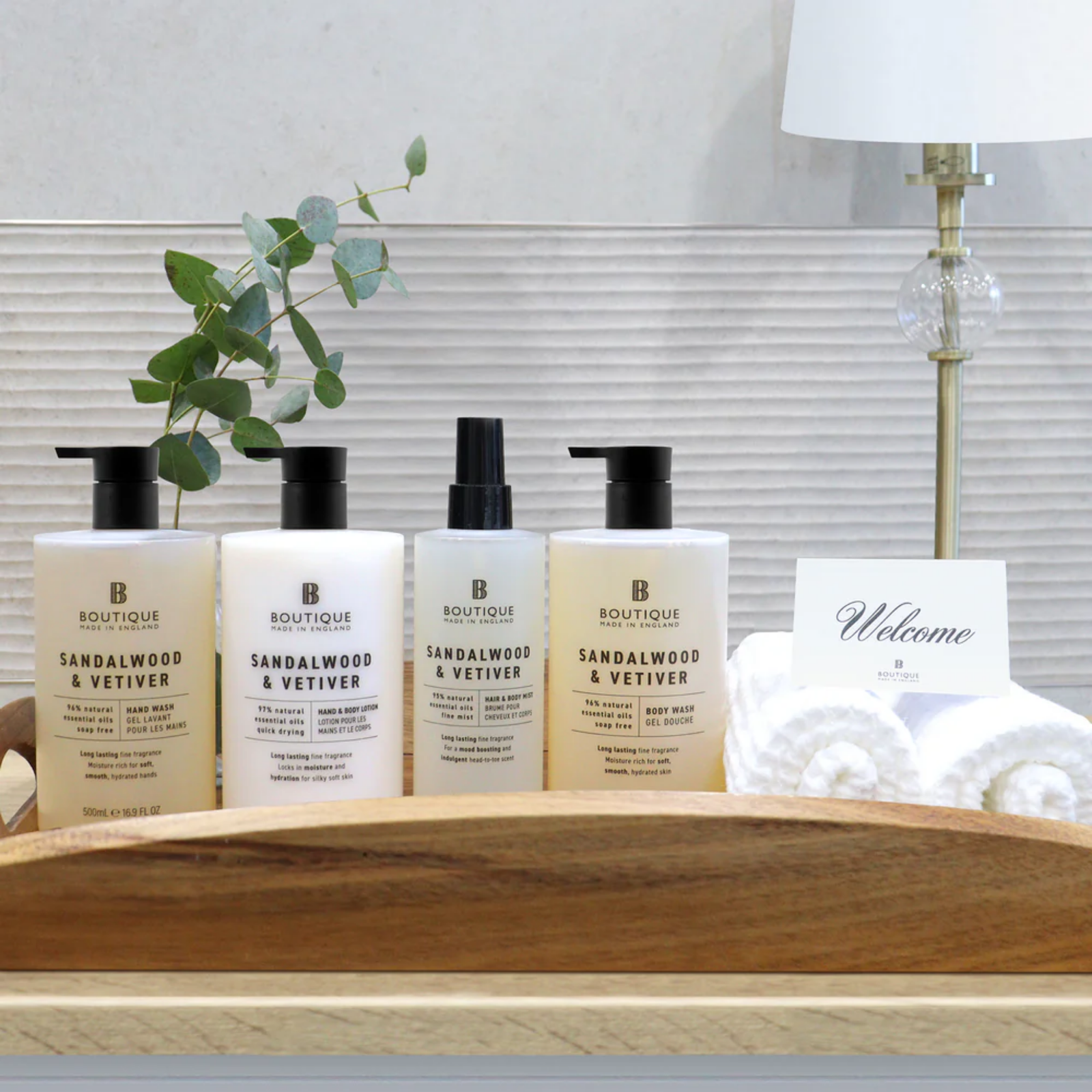 Lotiune pentru maini & corp cu parfum de lemn de santal & vetiver, Boutique, 500 ml - imagine 2