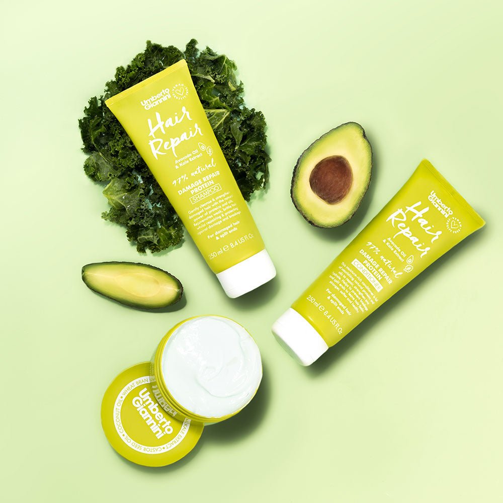 Sampon reparator cu ulei de avocado si extract de kale, Hair Repair, Umberto Giannini, 250 ml - imagine 3