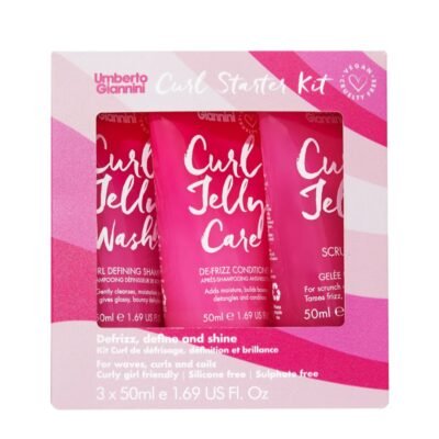 Set pentru definirea buclelor, travel size, Curls Starter Kit, Umberto Giannini, 3 x 50 ml