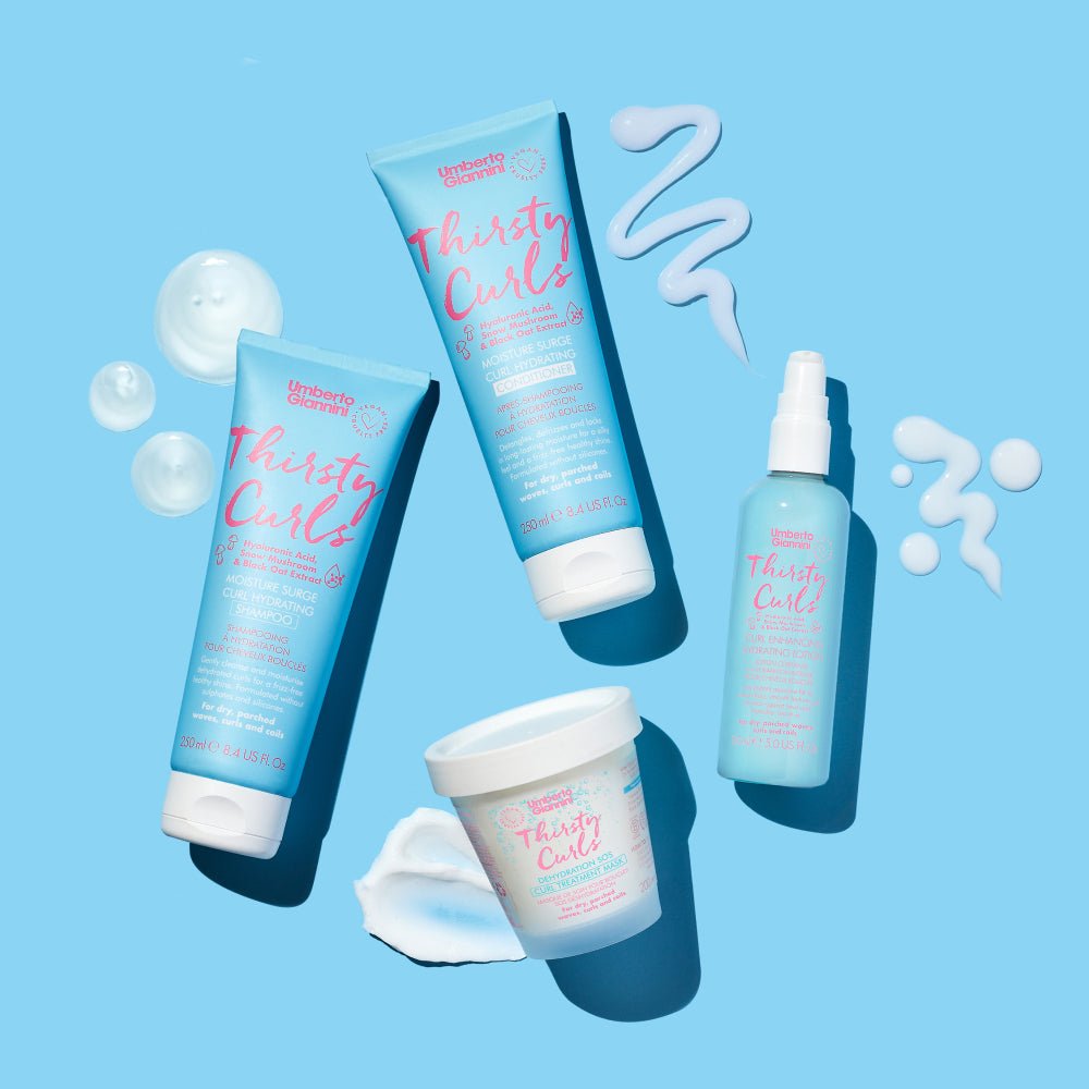 Balsam hidratant pentru parul cret uscat, cu acid hialuronic, Thirsty Curls, Umberto Giannini, 250 ml - imagine 3