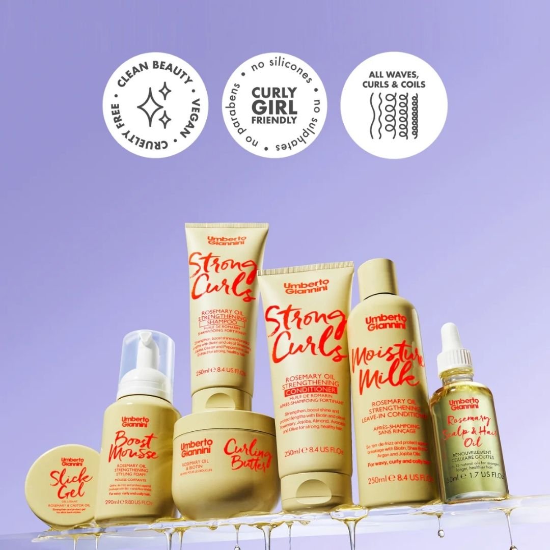 Balsam fortifiant cu ulei de rozmarin pentru parul cret, Strong Curls, Umberto Giannini, 250 ml - imagine 4