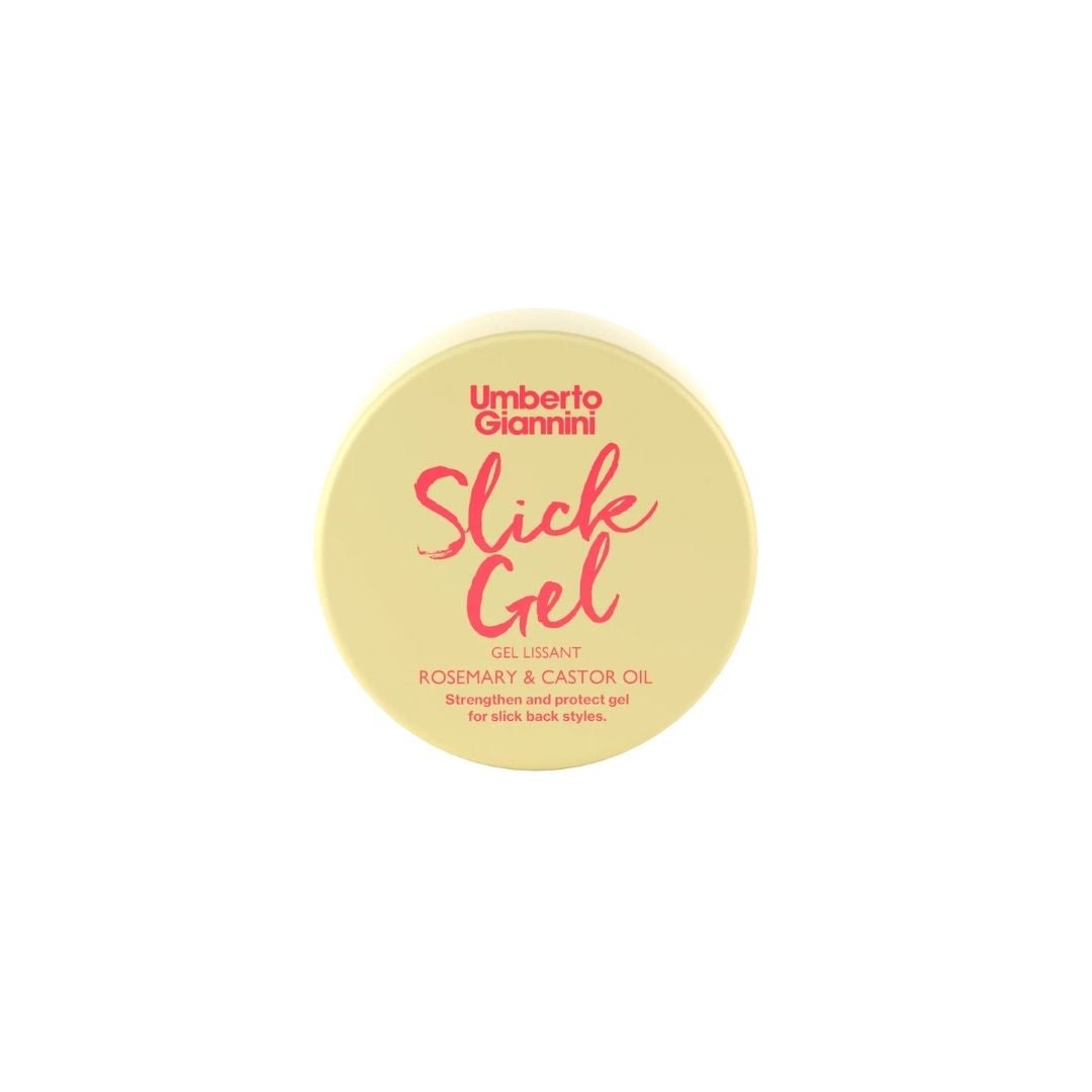 Gel pentru netezirea parului, cu ulei de rozmarin si ricin, Slick Gel, Strong Curls, Umberto Giannini, 50 ml