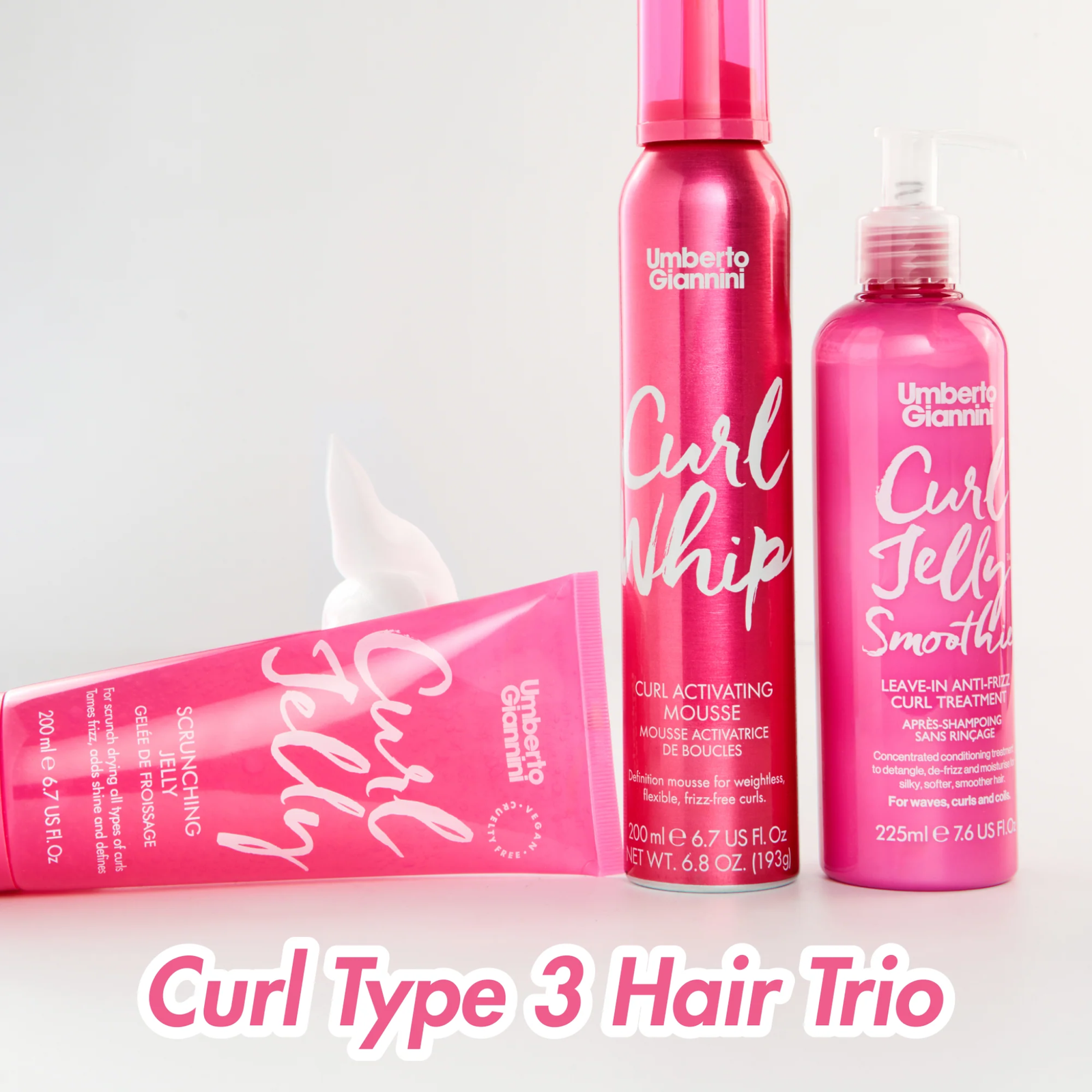 Tratament leave-in pentru parul cret, cu efect antistatic, Curl Jelly Smoothie, Umberto Giannini, 225 ml Curl Jelly Smoothie - imagine 6