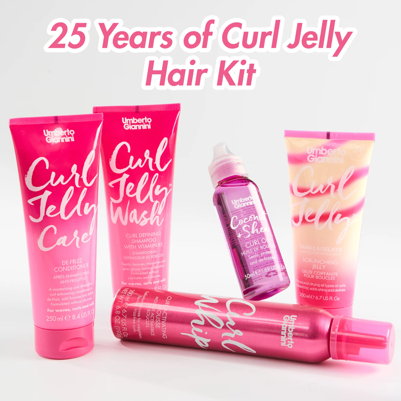 Gel pentru definirea buclelor, Curl Jelly Scrunching Jelly, Vanilla Gelato, Umberto Giannini, 200 ml Curl Jelly Vanilla Gelato - imagine 5