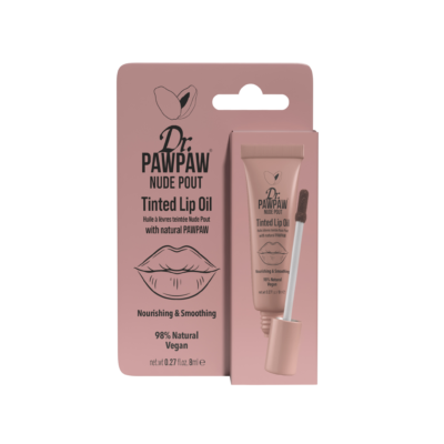 Ulei de buze colorat si hranitor cu extract de papaya, Nude Pout, Dr.PAWPAW, 8 ml
