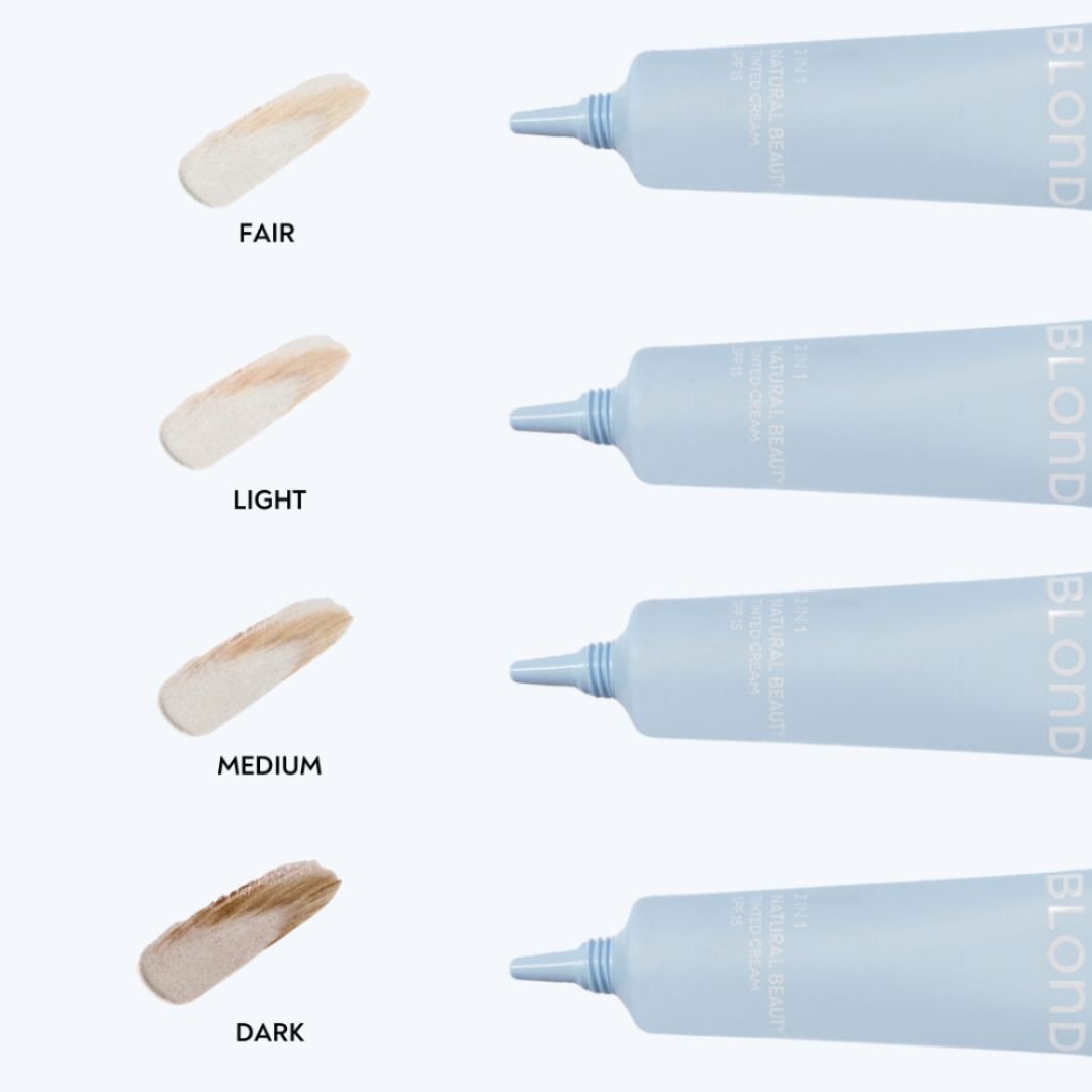 Crema coloranta BB Cream 2 in 1 Natural Beauty - FAIR 00, SPF 15, Blondesister, 30 ml - imagine 5