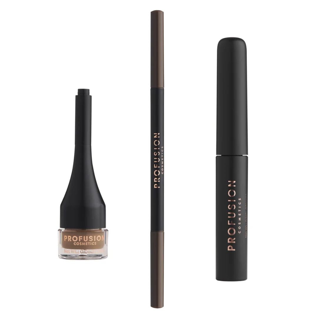 Kit pentru sculptarea sprancenelor Ultimate Brow Sculpt, Dark Brown, Profusion Cosmetics, 3 articole - imagine 3