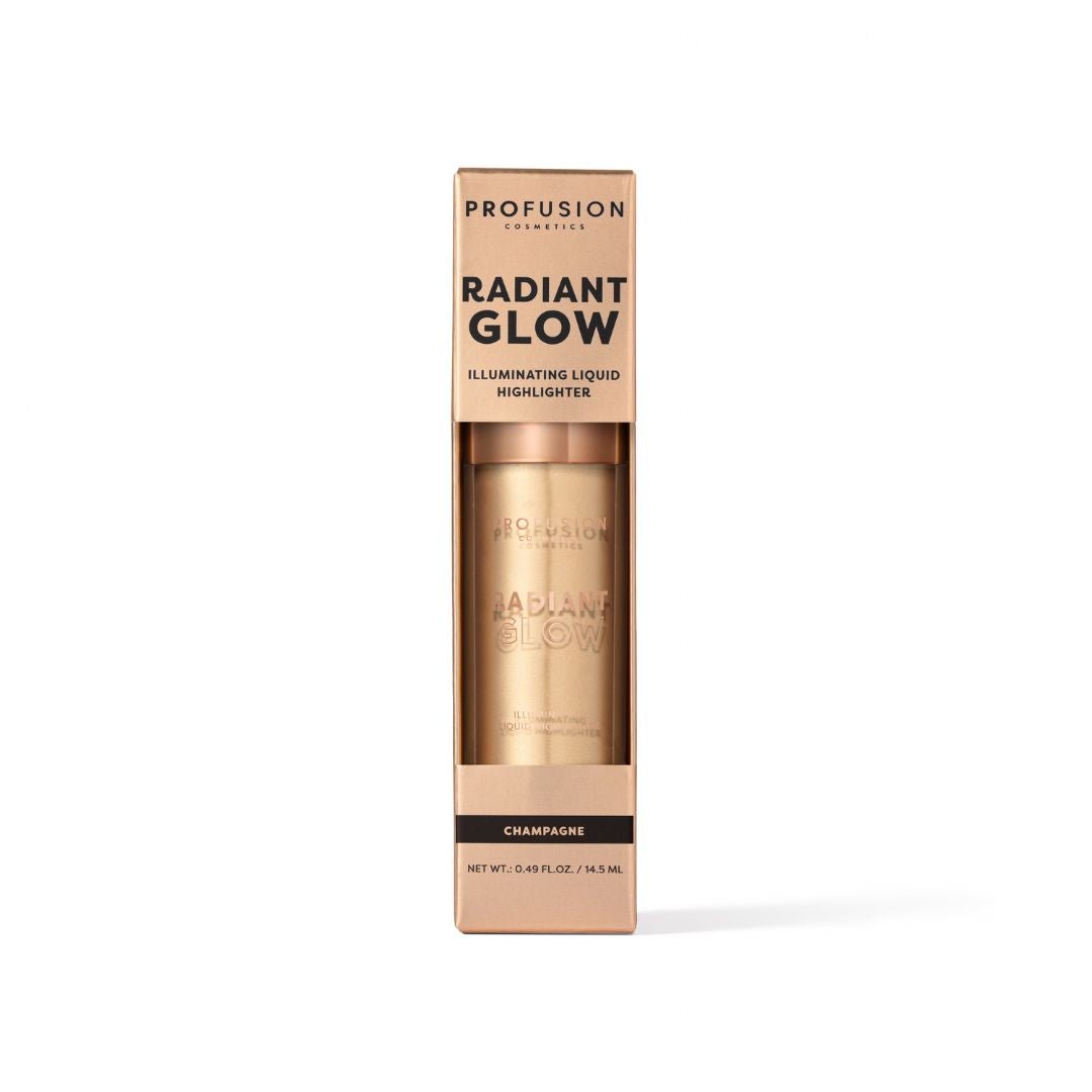 Highlighter lichid Radiant Glow, nuanta Champagne, Profusion Cosmetics, 14.5 ml