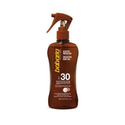 Ulei protectie solara SPF30 & accelerator bronzare tip spray, Cocos, Babaria, 200 ml