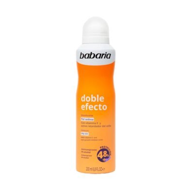 Deodorant spray fara alcool pentru piele sensibila, cu dublu efect, Silky Skin, Babaria, 200 ml