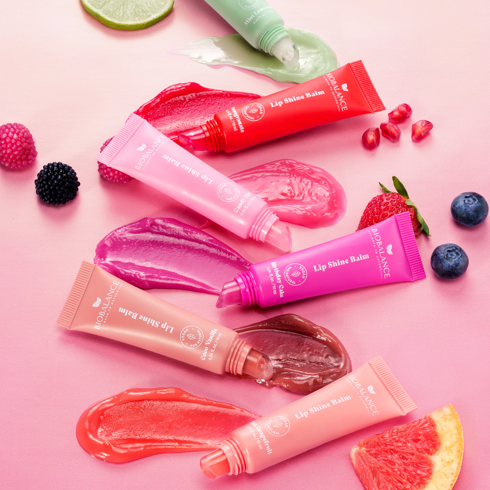 Balsam de buze cu efect lucios, Birthday Cake, BioBalance, 10 ml - imagine 2