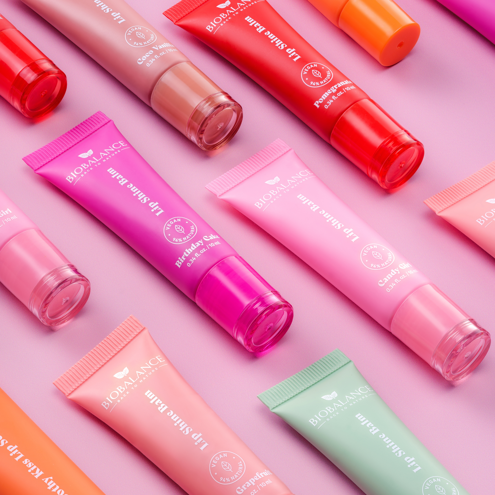 Balsam de buze cu efect lucios, Birthday Cake, BioBalance, 10 ml - imagine 3