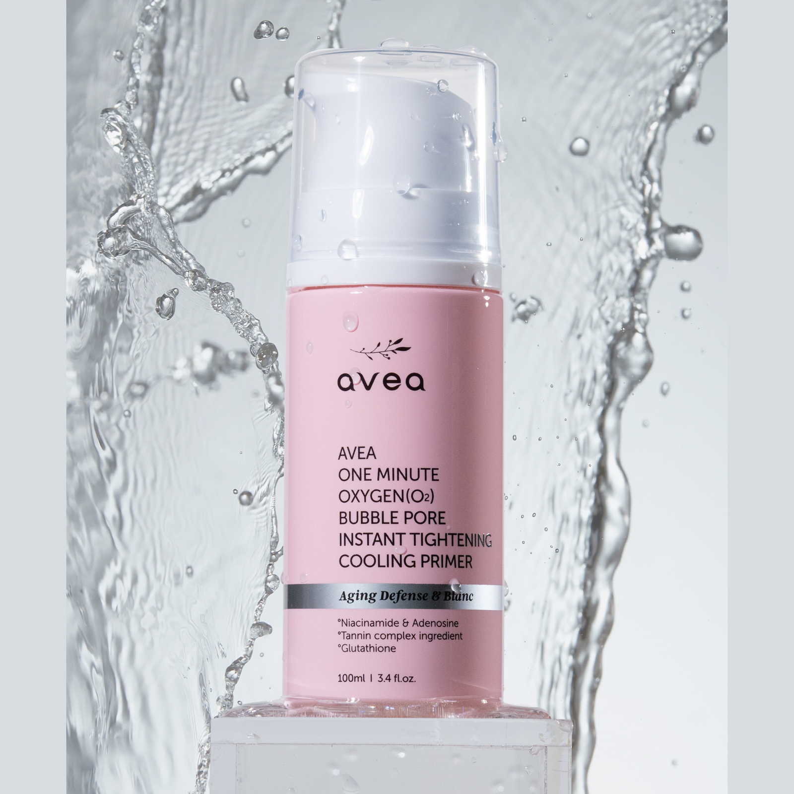 Primer cu bule de oxigen, cu efect instant de lifting, racoritor si de minimizare a porilor, Avea One Minute Oxygen (O2), Avea, 100 ml - imagine 3