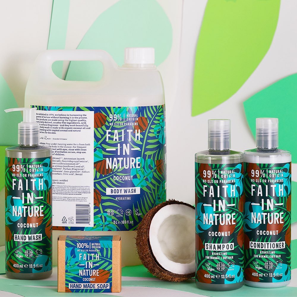 Lotiune vegana pentru corp si maini cu cocos, Faith in Nature, 400 ml - imagine 2