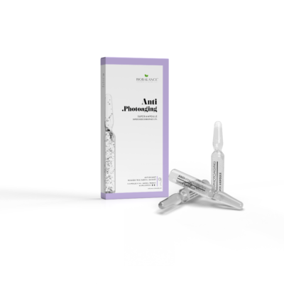 Anti-Photoaging Fiole concentrate antioxidante, cu superoxid dismutaza 0.5%, Bio Balance, 10 x 2 ml