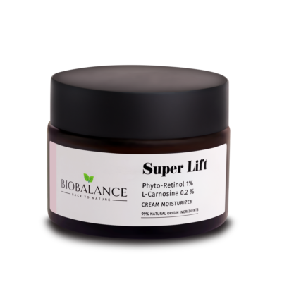 Super Lift Crema lifting cu Fito-Retinol 1% + L-Carnosina 0.2 %, impotriva petelor pigmentare si a luminii albastre, Bio Balance, 50 ml