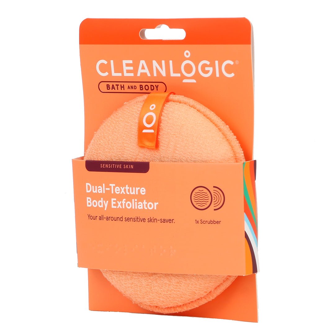 Burete Exfoliant pentru Piele Sensibila, cu Doua Texturi, Bath & Body, Cleanlogic, 1 buc. - imagine 4