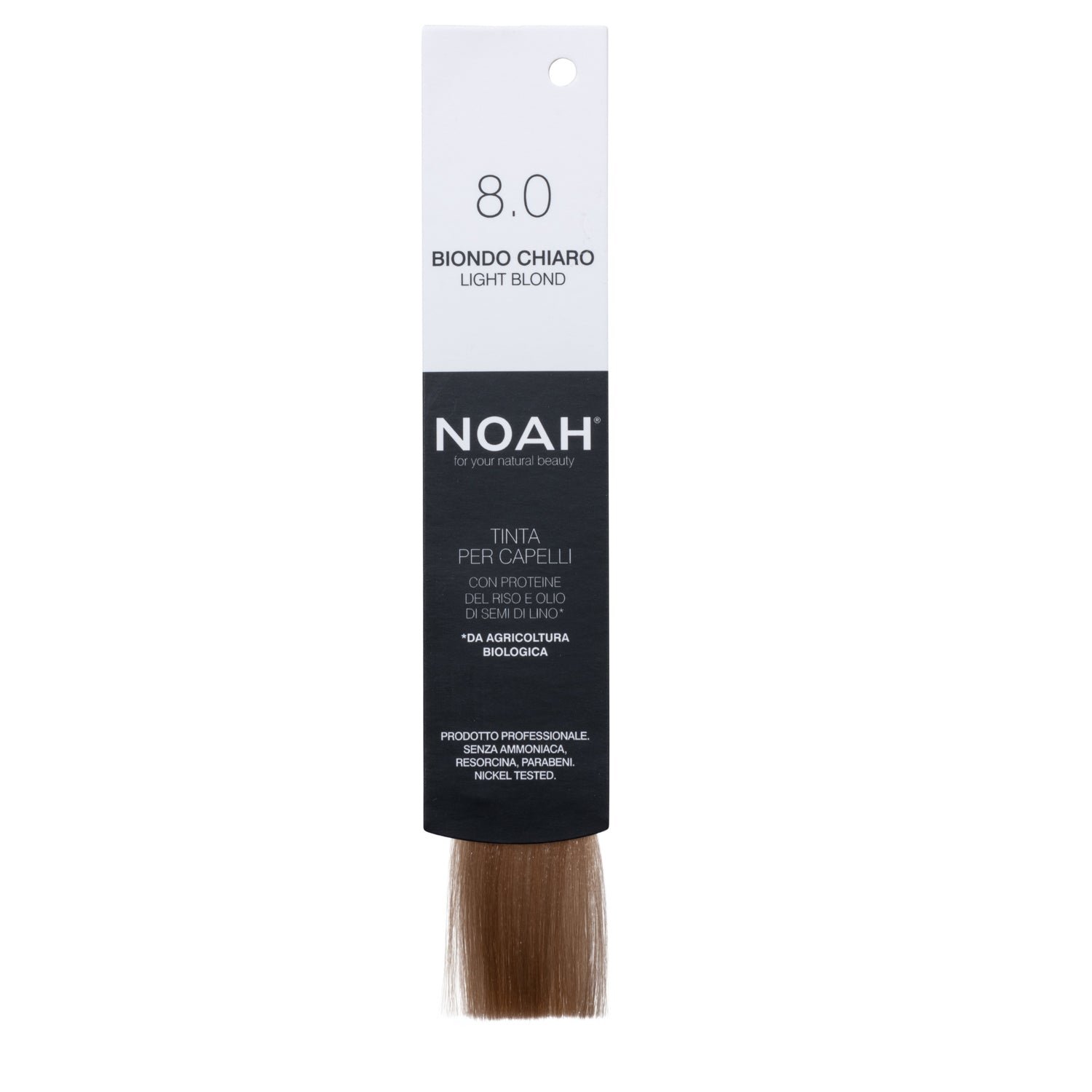 Vopsea de par naturala, Blond deschis, 8.0, Noah, 140 ml - imagine 6