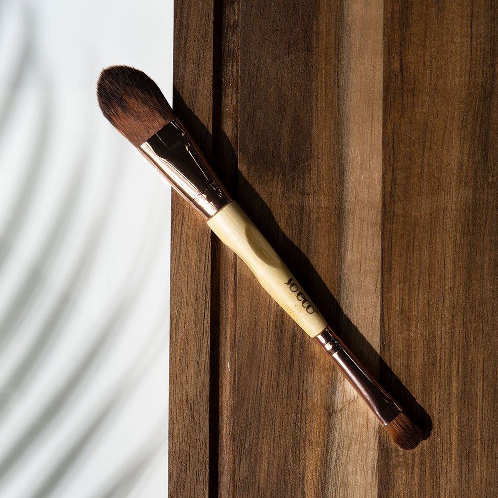 Pensula Ecologica Fond de Ten si Concealer, Capat Dublu, So Eco, 1 buc. - imagine 2