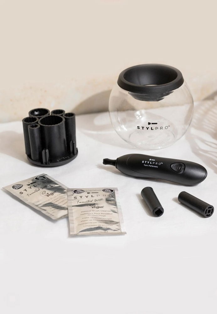 Dispozitiv pentru Curatare si Uscare Pensule Machiaj, Stylpro - imagine 4