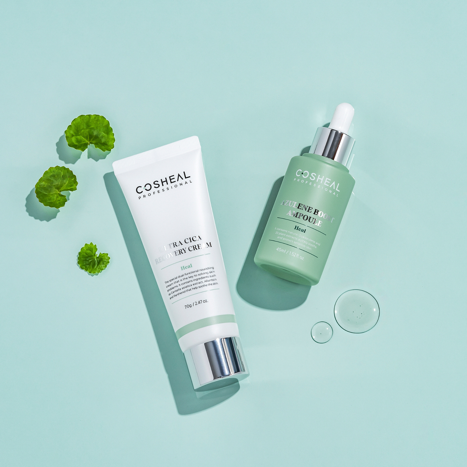 Crema calmanta cu Centella Asiatica pentru pielea sensibila, efect antirid si de luminozitate, Ultra Cica Recovery, Heal, Cosheal Professional, 70 g - imagine 3