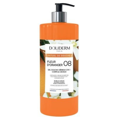 Orange Blossom 2 in 1 gel de dus & sampon cremos cu extract de portocale dulci, Doliderm, 1 L
